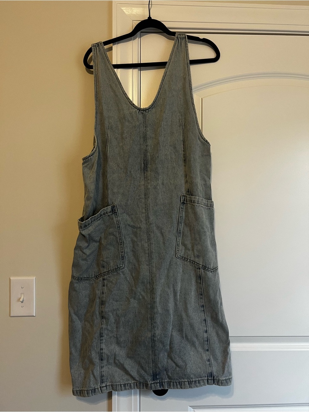 tea n rose Washed Denim overall Midi Dress